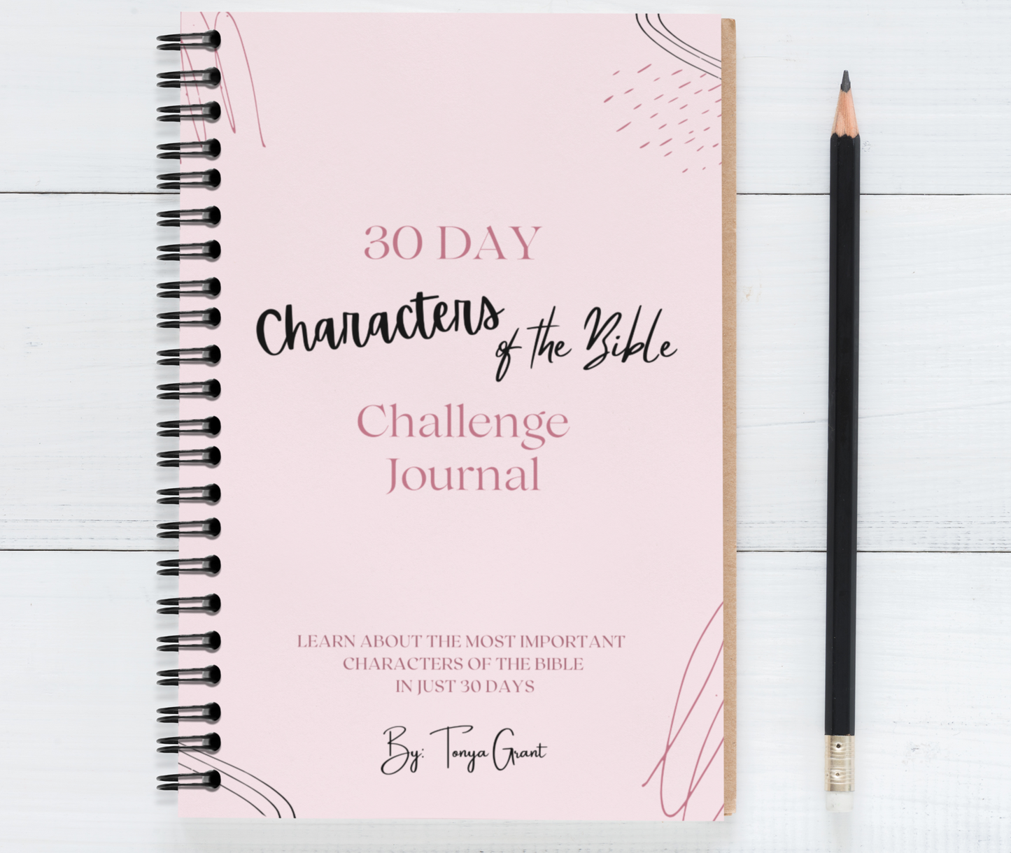 30 Day Characters of the Bible Challenge Journal perfect for New Christians; great for gifts, education, bible study