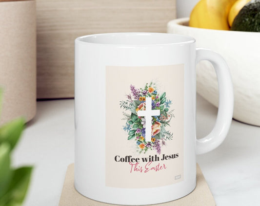 Coffee & Jesus Easter Ceramic Mug